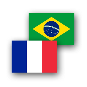 Drapeaux France Brésil