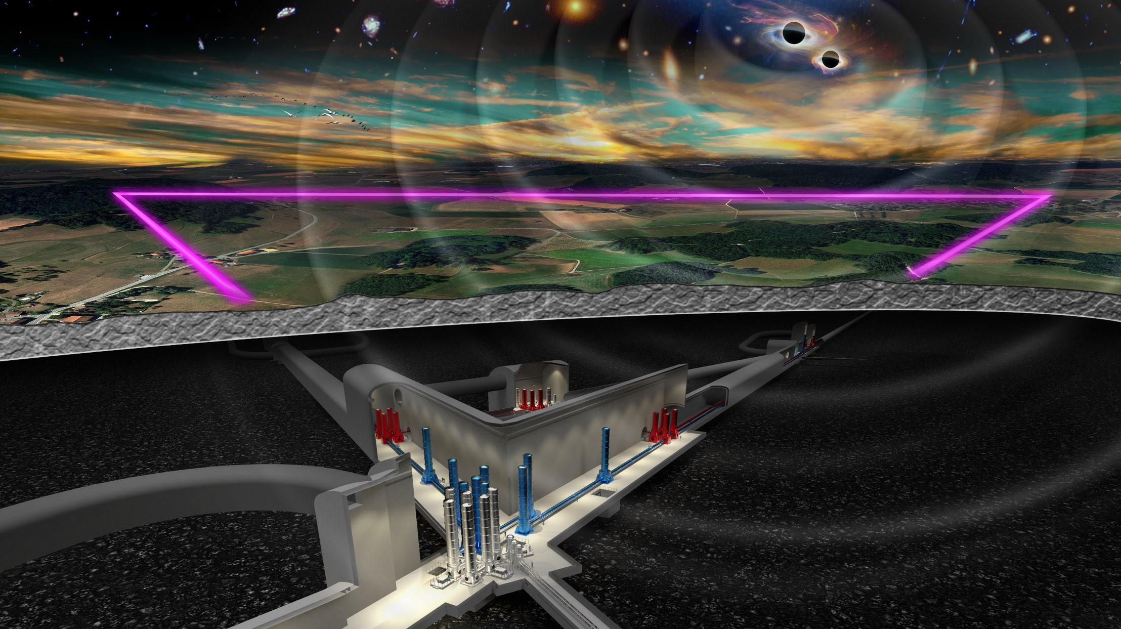 Vue d'artiste du Einstein Telescope