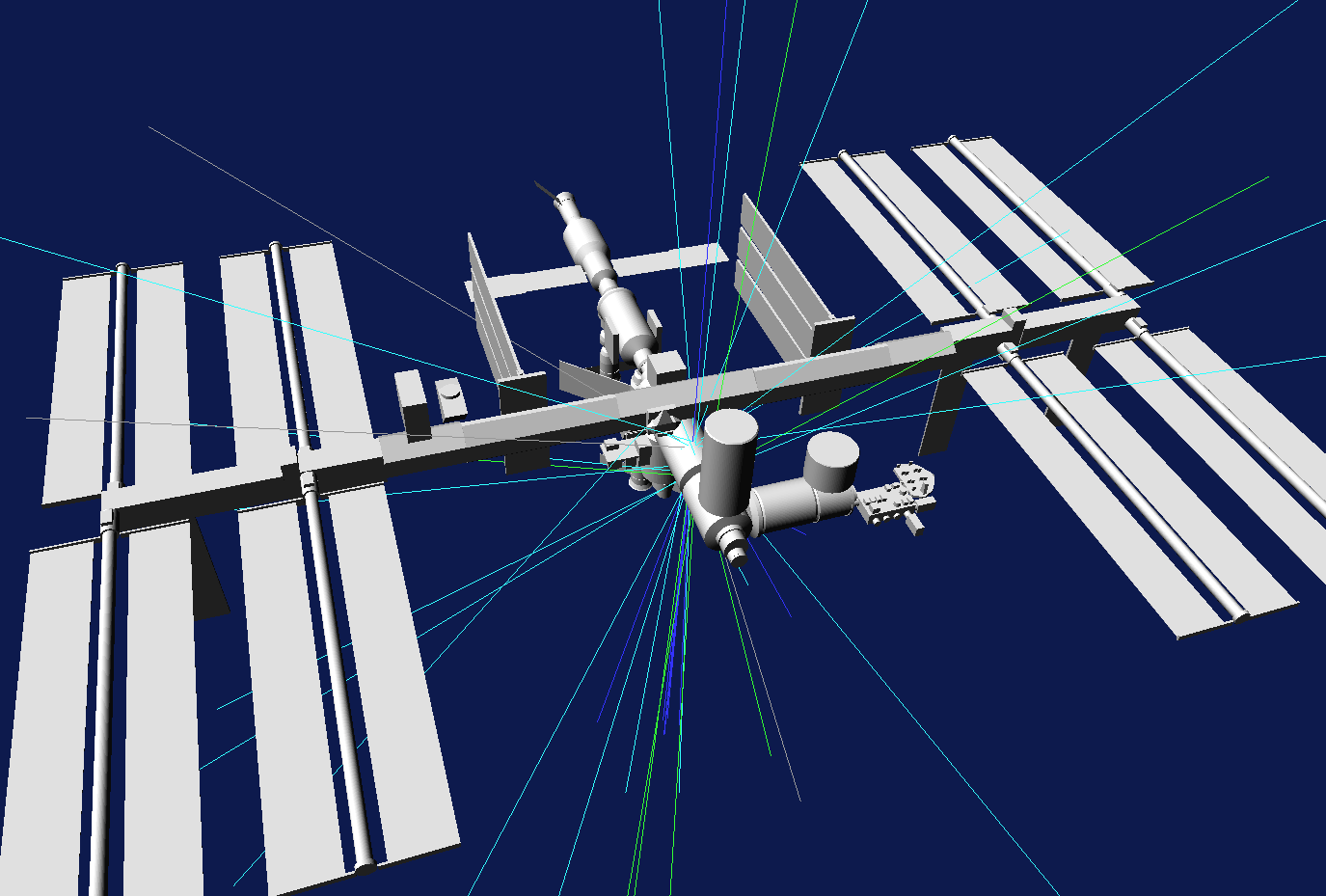 Simulation Geant4 de la Station spatiale internationale
