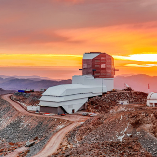 Vue de l'observatoire Vera Rubin