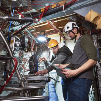 Réglages sur l'installation ISOLTRAP au Cern